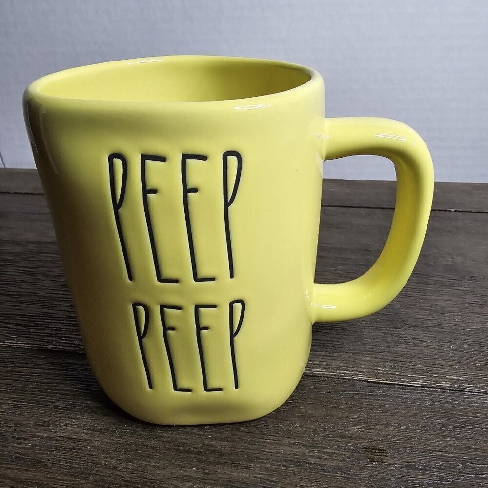 NWT Rae Dunn Artisan Peep Peep Yellow Easter Mug 2021 Farmhouse